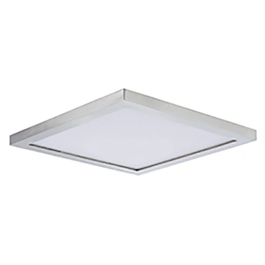 8.5" LED Square Flush Mount, 1260 Lumens, 18W, 3000K CCT, 120V, Black, White, or Satin Nickel Finish - Image 3