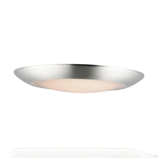 13" LED Diverse Flush Mount, 2,250 Lumens, 24W, 3000K CCT, 120V, White or Satin Nickel Finish - Image 2