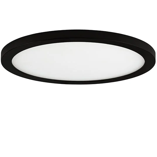 9" LED Wafer Surface Mount, 2,100 Lumens, 20W, 3000K CCT, 120-277V, Black, White, Bronze, or Satin Nickle Finish