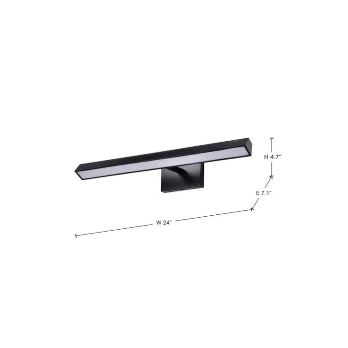 Mila 24" LED Picture Light, CCT Selectable, 120V, Black Finish - Image 2