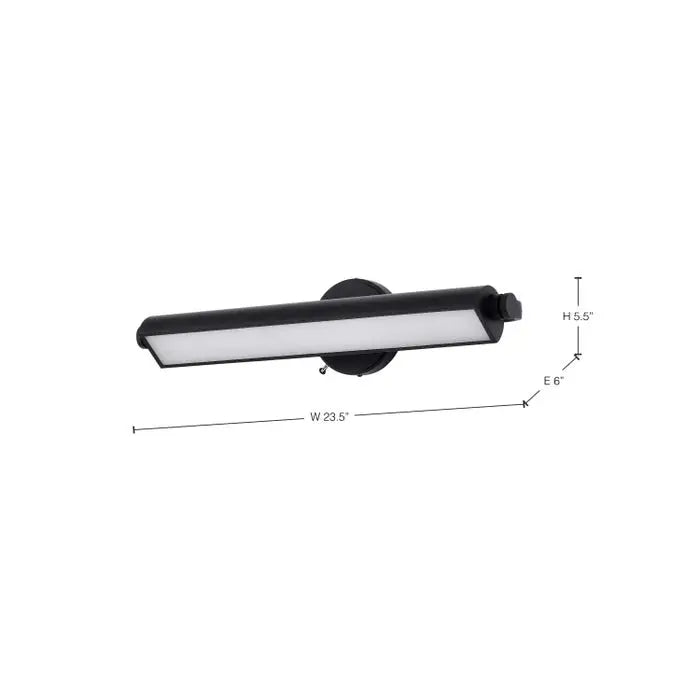 Auden 24" LED Vanity Light, CCT Selectable, 120V, Black Finish - Image 3