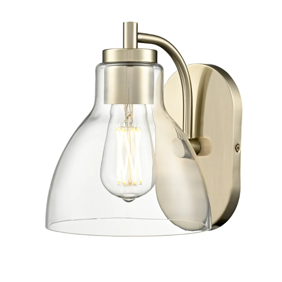 Knightsdale 9.25" High 1-Light Wall Sconce - Chrome, Matte Black or Modern Gold