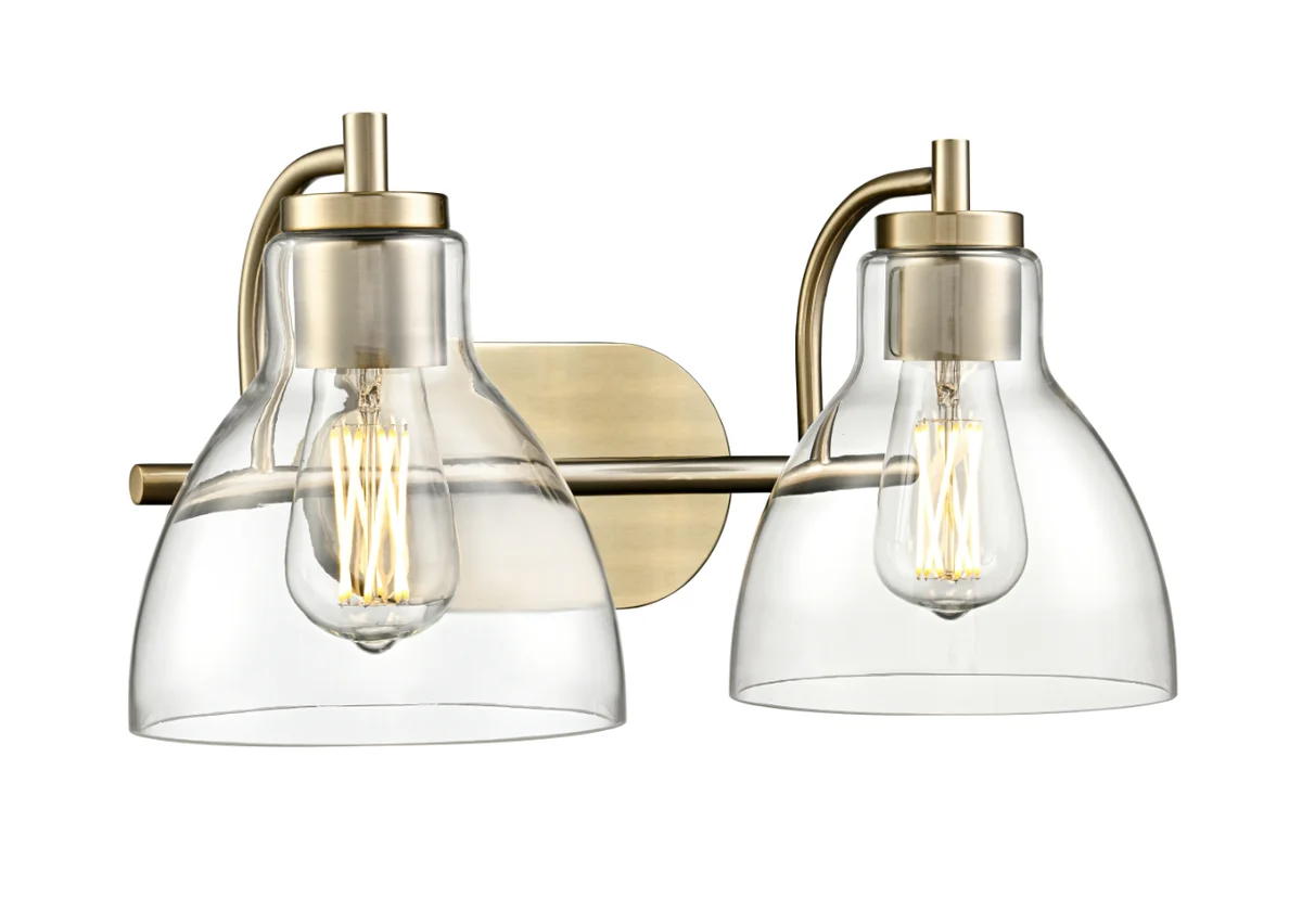 Knightsdale 17.5" 2-Light Vanity - Chrome, Matte Black or Modern Gold