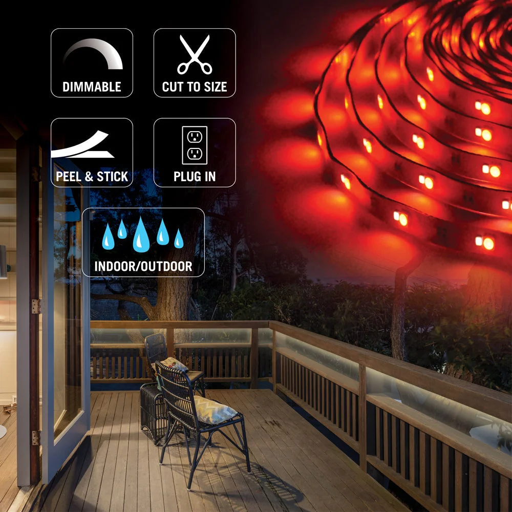 RibbonFlex Home RGBW Multicolor Indoor/Outdoor LED 24FT Strip Light Tape, 24V, 1456 Lumens, 24W, 3000K - Image 3