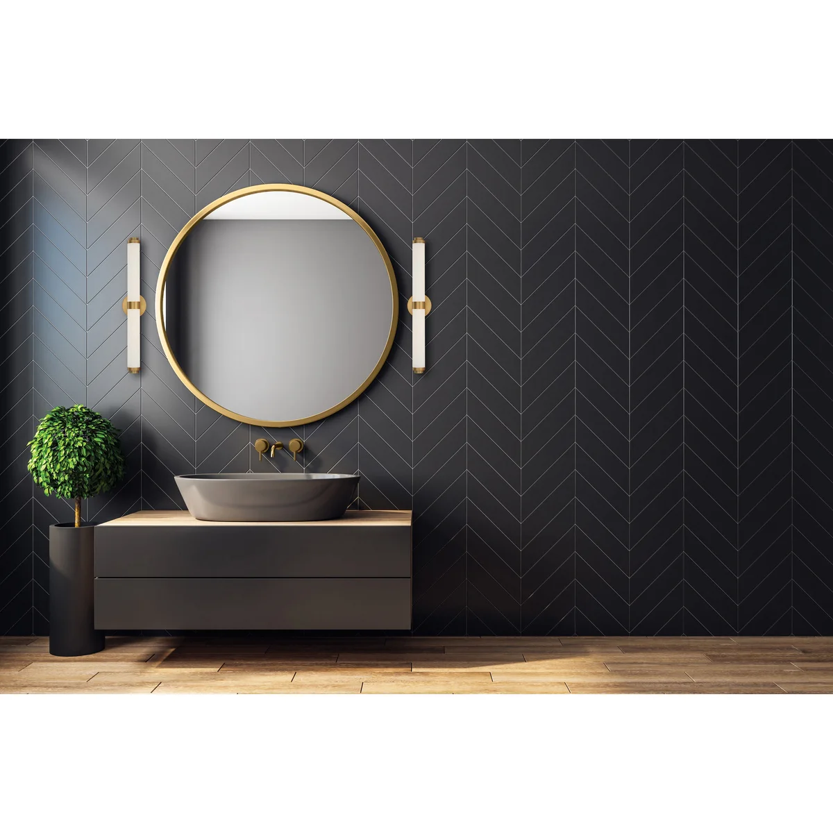 LED Vanity, 1920 Lumens, Brushed Gold Finish, 120V - Image 2