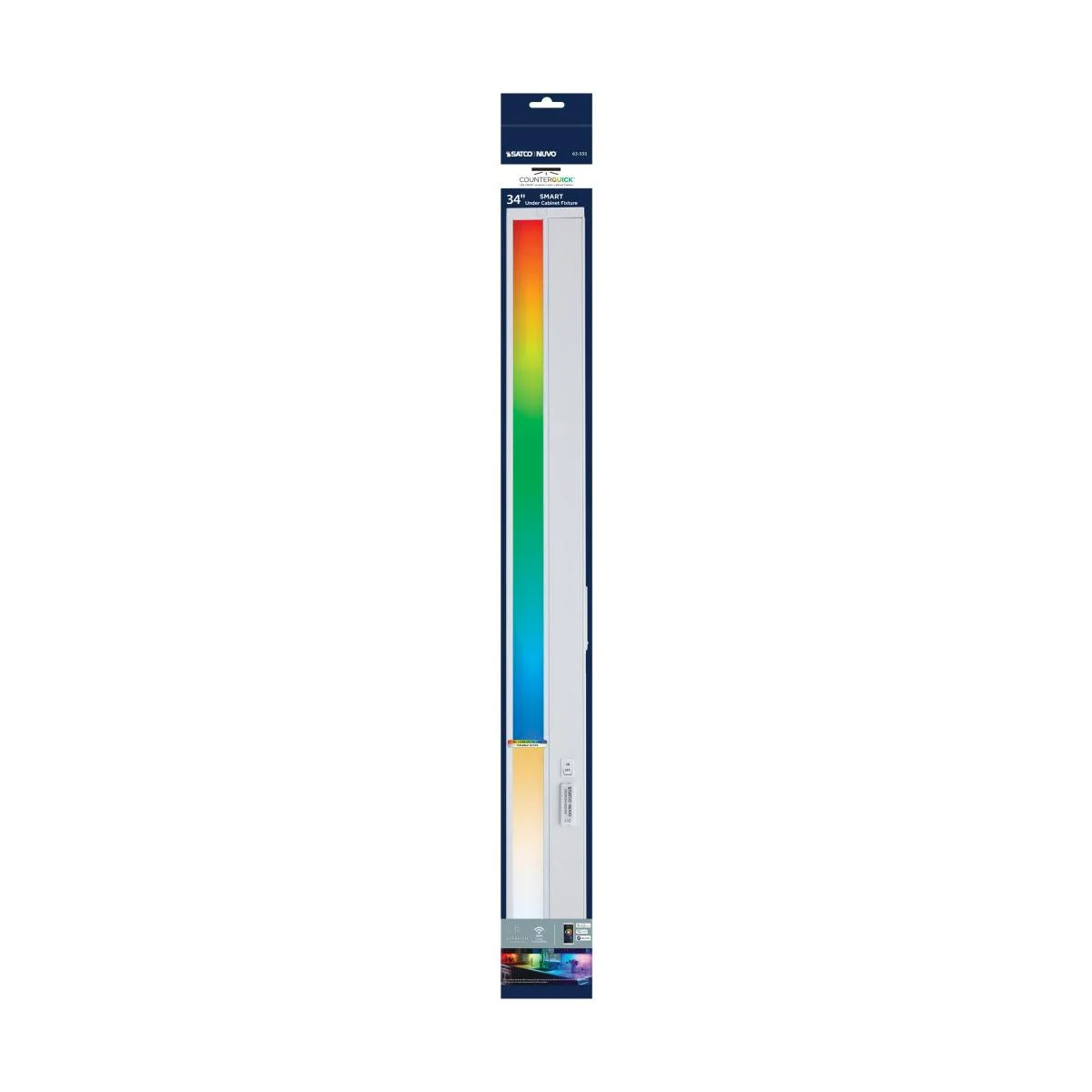34 Inch LED Under Cabinet Light, SMART Starfish, RGB and Tunable White, White Finish - Image 14