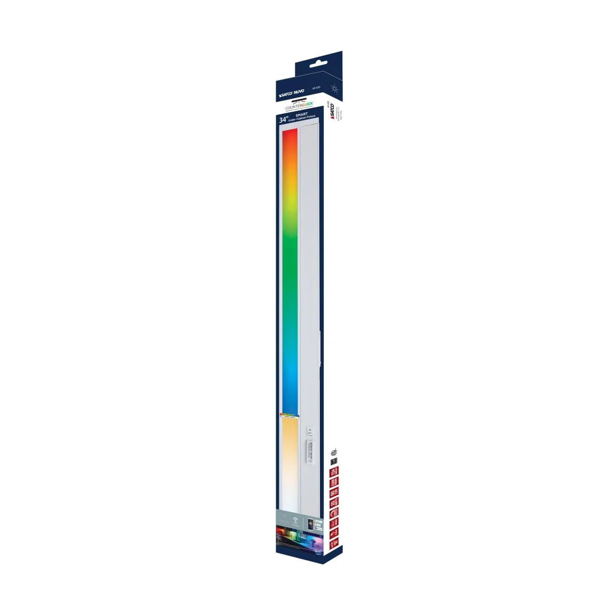 34 Inch LED Under Cabinet Light, SMART Starfish, RGB and Tunable White, White Finish - Image 17