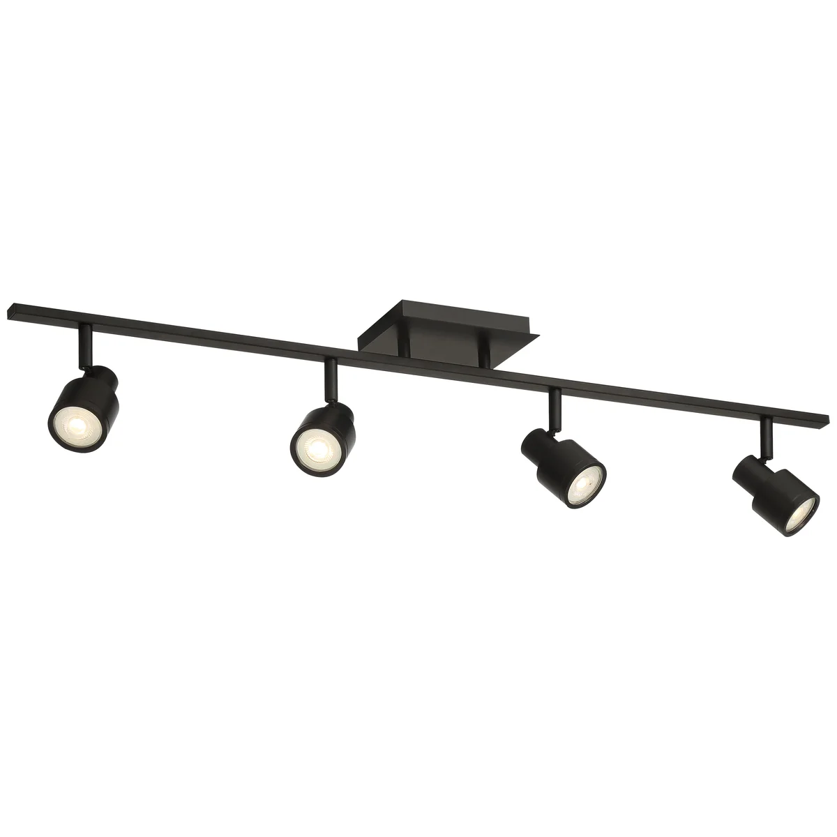 4 Light Adjustable LED Track, 2000 Lumens, Matte Black Finish, 120V - Image 2