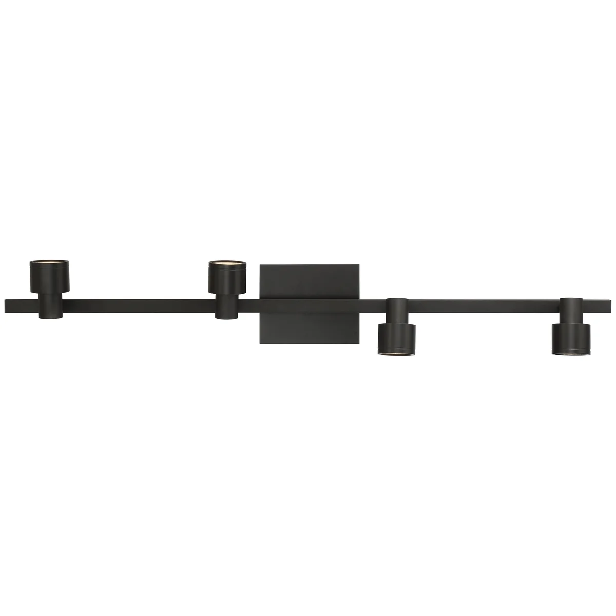 4 Light Adjustable LED Track, 2000 Lumens, Matte Black Finish, 120V - Image 5