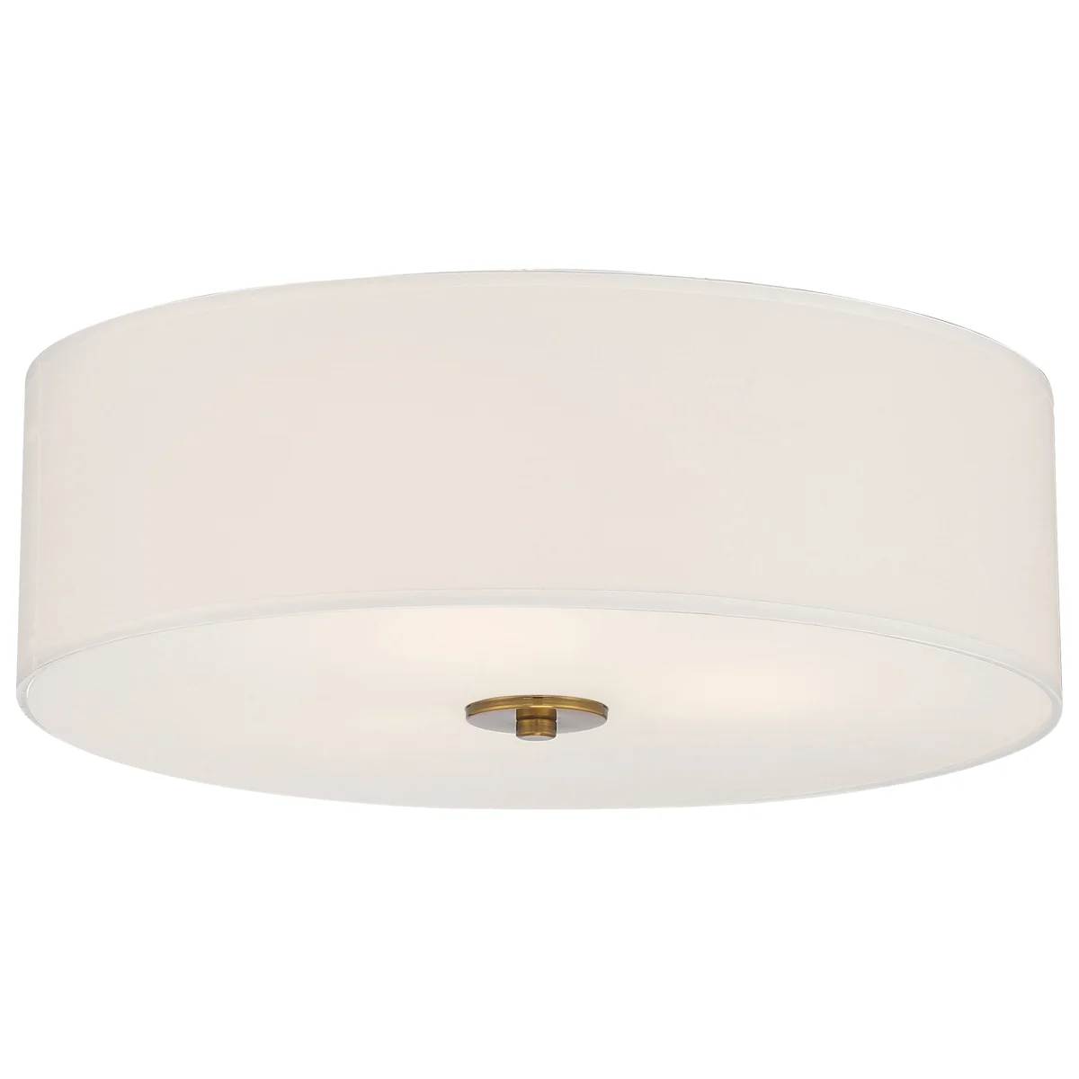 LED Flush Mount Ceiling Light, 2400 Lumens, 26W, 3000K, 120V, Antique Brushed Brass Finish, Mid Town Collection - Image 2