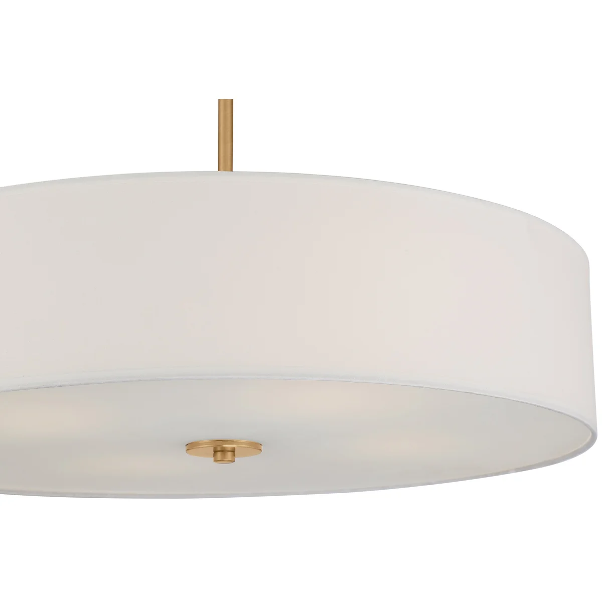 LED Pendant Semi-Flush Mount Ceiling Light, 34W, Antiqued Brushed Brass Finish, 120V, Mid Town Collection - Image 2