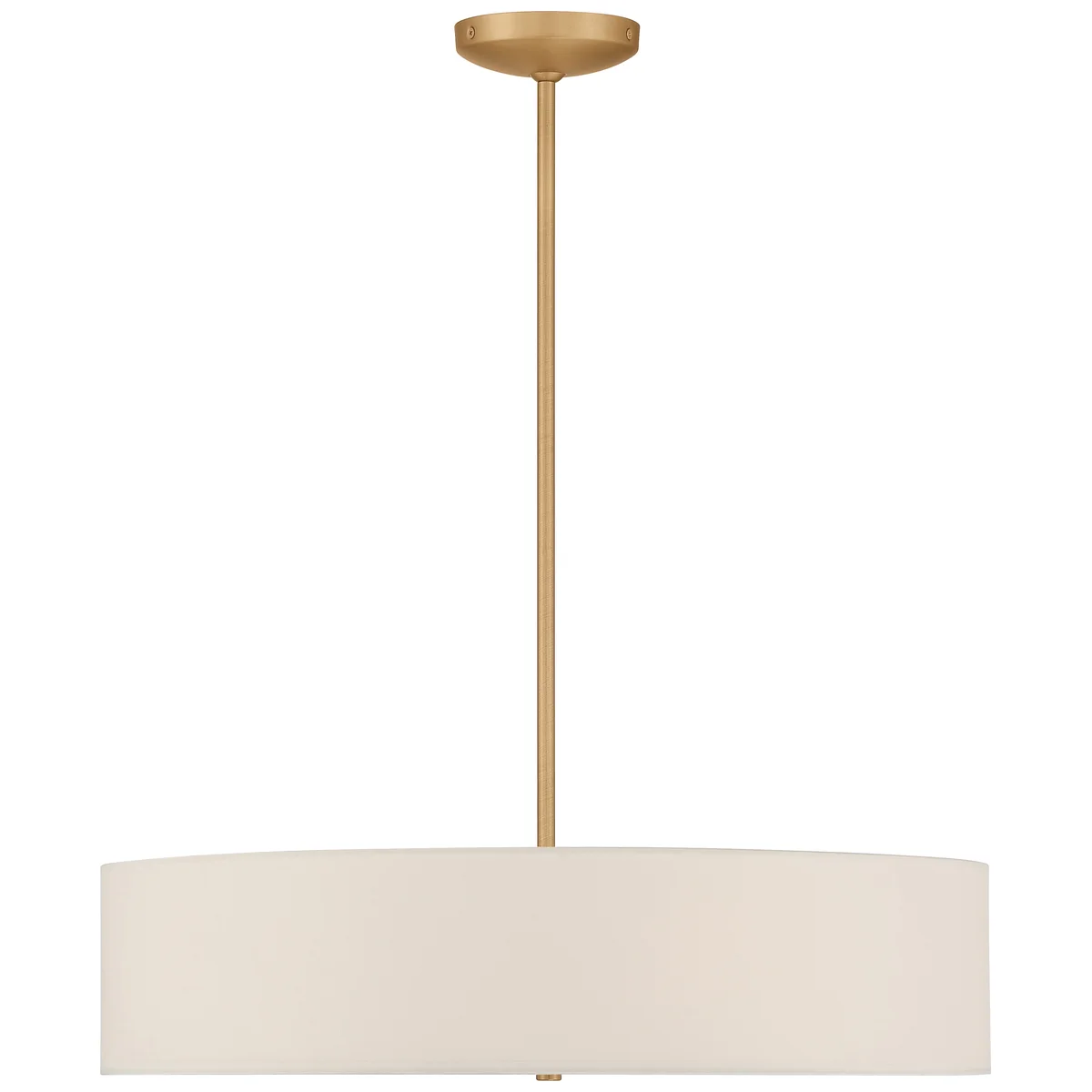 LED Pendant Semi-Flush Mount Ceiling Light, 34W, Antiqued Brushed Brass Finish, 120V, Mid Town Collection - Image 4