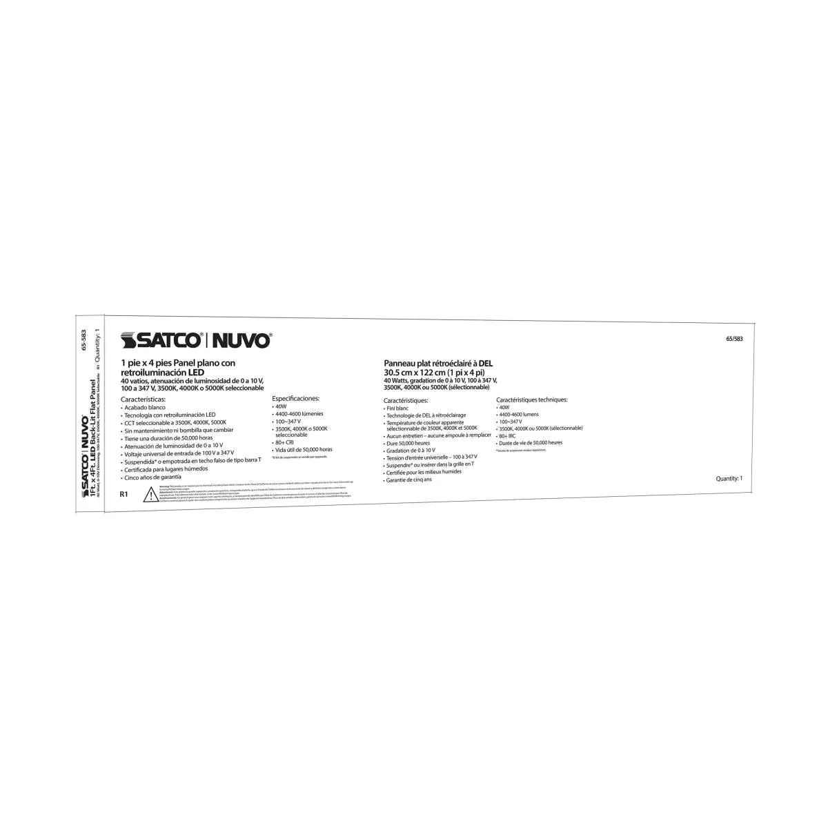 1x4 LED Backlit Flat Panel, 40 Watt, CCT Selectable, 100-347V - Image 11