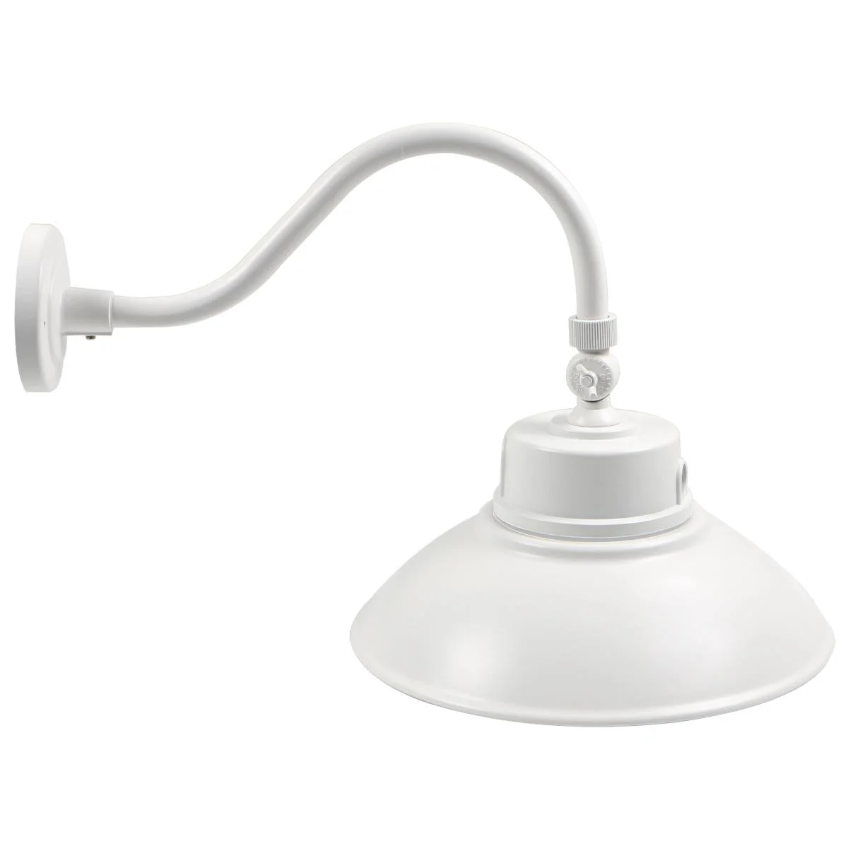 LED Gooseneck Fixture, Wattage and CCT Selectable, 5500 Lumen Max, Integrated Photocell, 120-277V, Finish White - Image 2