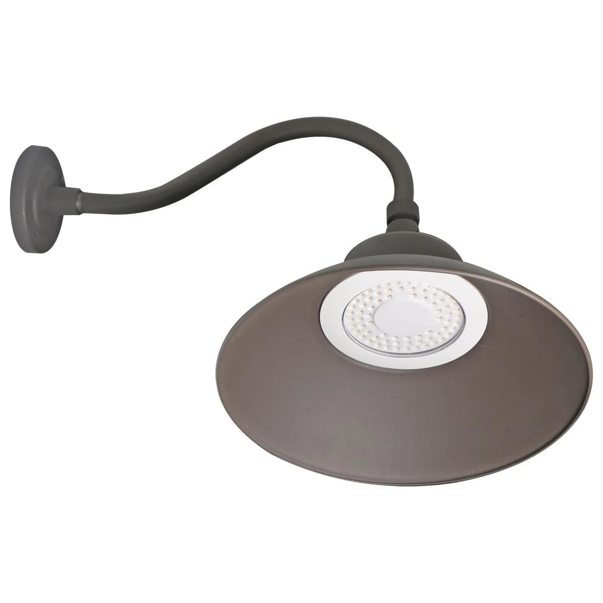 LED Gooseneck Fixture, Wattage and CCT Selectable, 5500 Lumen Max, Integrated Photocell, 120-277V, Finish Bronze - Image 4