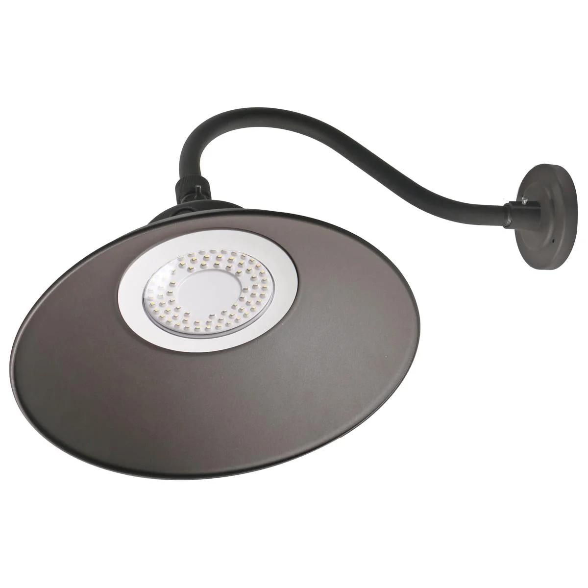 LED Gooseneck Fixture, Wattage and CCT Selectable, 5500 Lumen Max, Integrated Photocell, 120-277V, Finish Bronze - Image 6