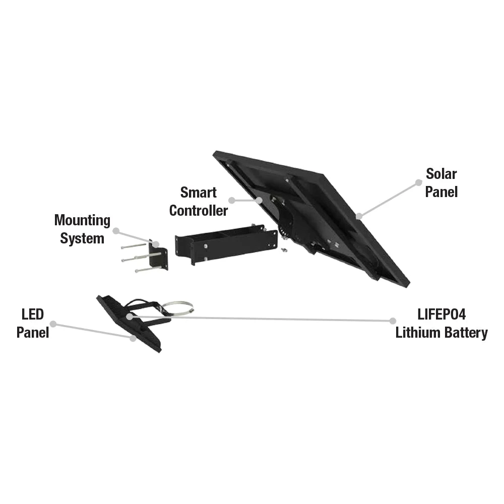 Solar Flood Light, 15W, 20W, 30W, 40W, 50W, or 60W, Up to 8400 Lumens, 5000K - Image 4