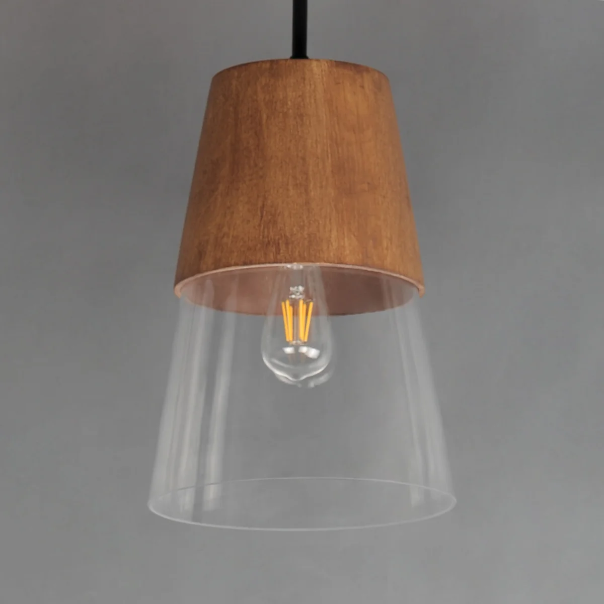 Carpenter 10" Mini Pendant, Walnut / Black - Image 2