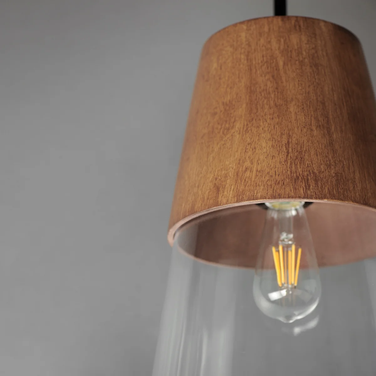 Carpenter 10" Mini Pendant, Walnut / Black - Image 3