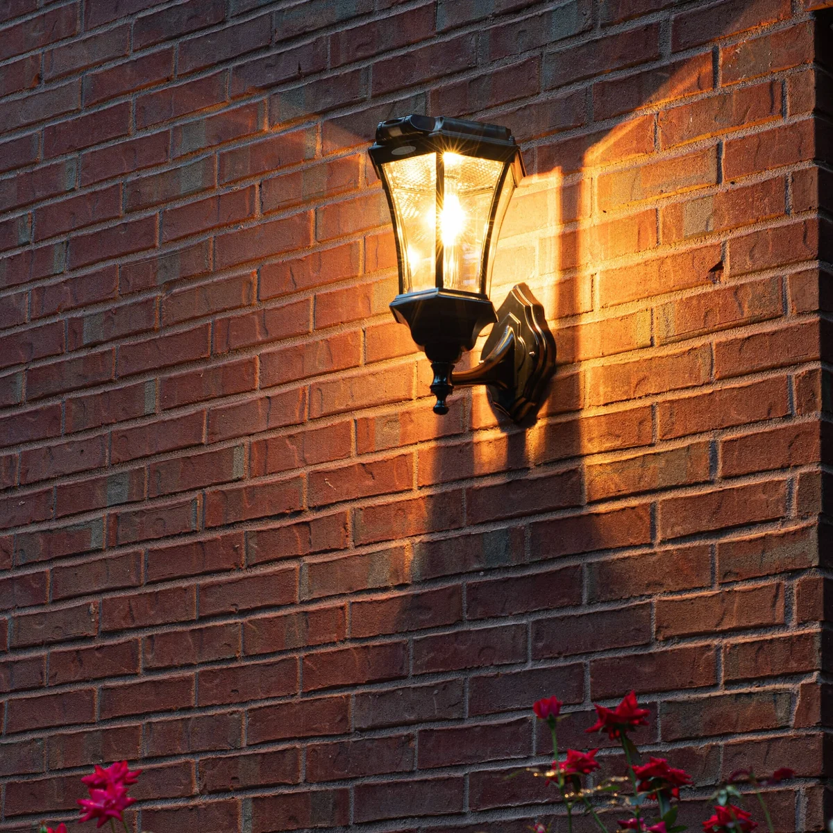 Victorian LED Solar Post Light W/ Motion Sensor, 100 Lumens, CCT Selectable 2700K, Black Finish, 3 Mounting Options Included - Image 5