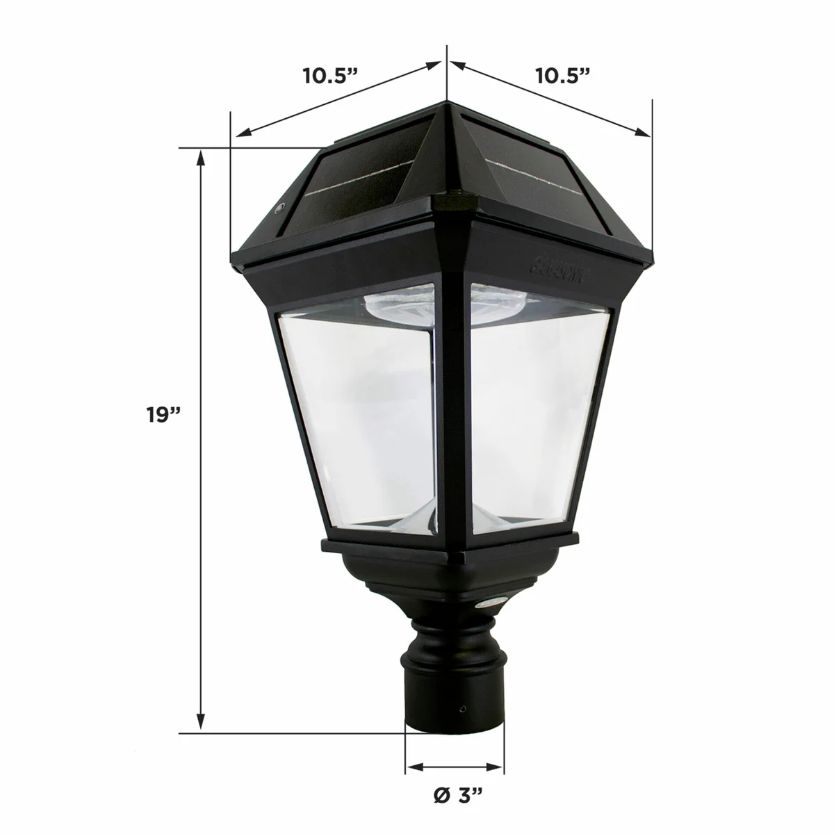 Gama Sonic Imperial III Commercial Solar Post Light, 300 Lumens, CCT Selectable 2700K/6000K - Image 5