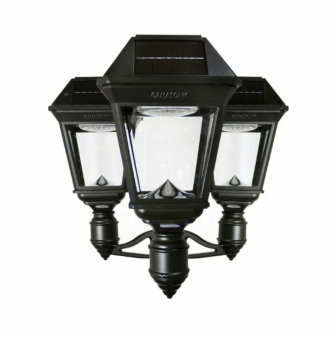 Gama Sonic Imperial III Commercial Solar Triple Post Light, 900 Lumens, CCT Selectable 2700K/6000K - Image 2