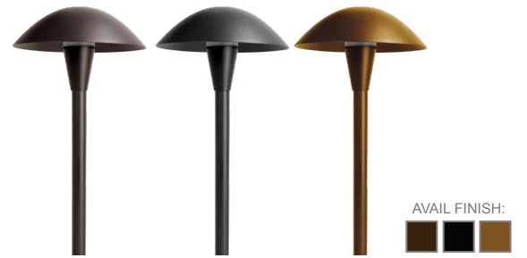 22in AA SERIES PATH LIGHT STEM RGBW PUSH BUTTON, 200 Lumens, Cap Option Available, Black, Antique Brass, or Oil-Rubbed Bronze - Image 4