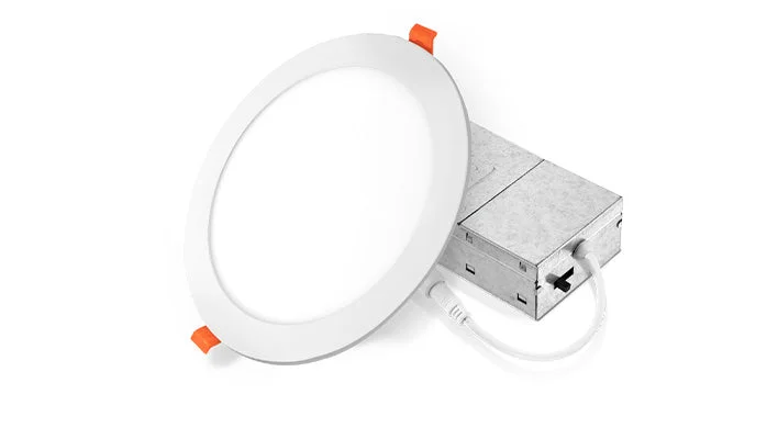 8" LED Recessed Mini Panel Round, 20W, CCT Selectable, 120V, Black or White - Image 2