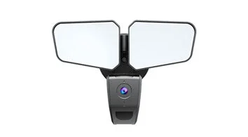 LED Security Floodlight, 20W, CCT Selectable, 120V, Smart Camera and Motion Sensor, Black or White Finish