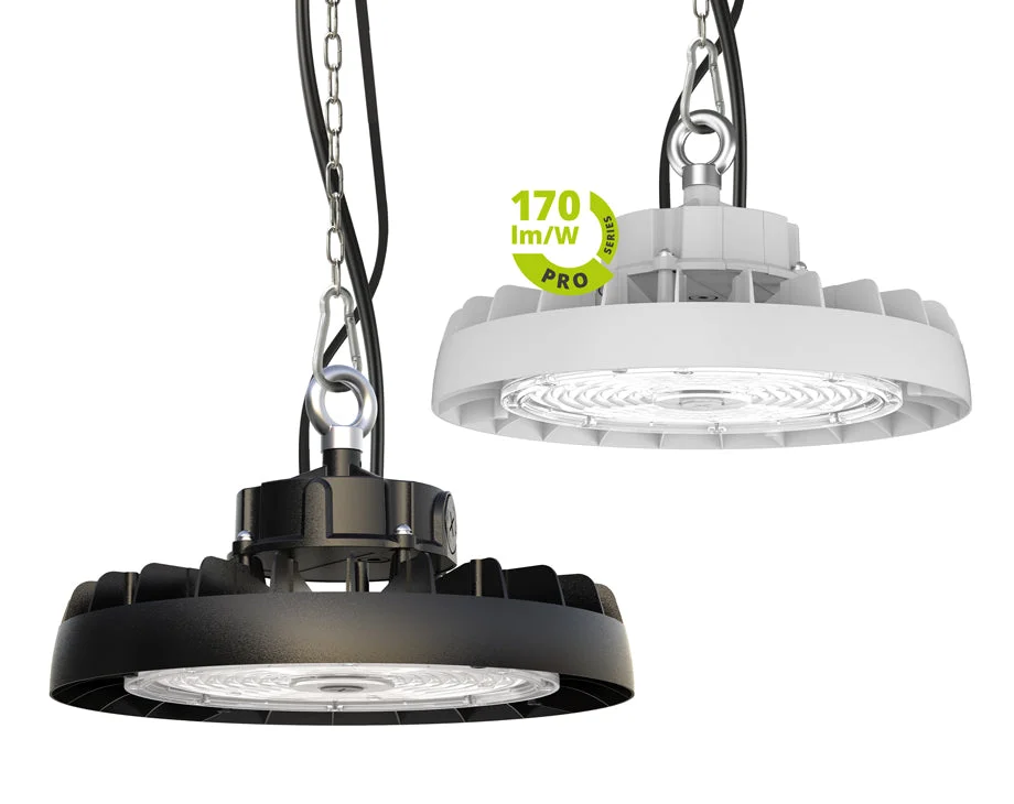 LED UFO High Bay, 25,500 Lumen Max, Wattage and CCT Selectable, 120-277V, Black or White Finish - Image 3