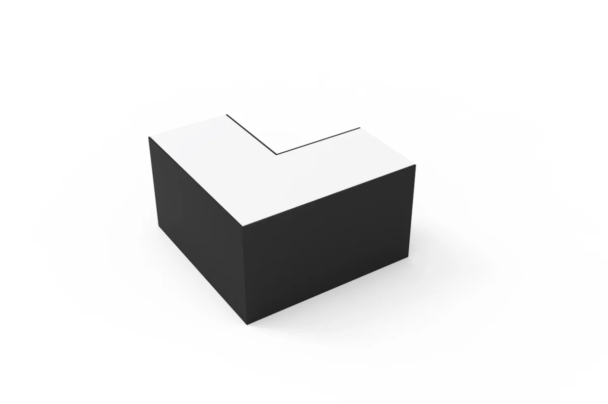 G2 L Shape Linear Architectural Beam Connector, White or Black Finish