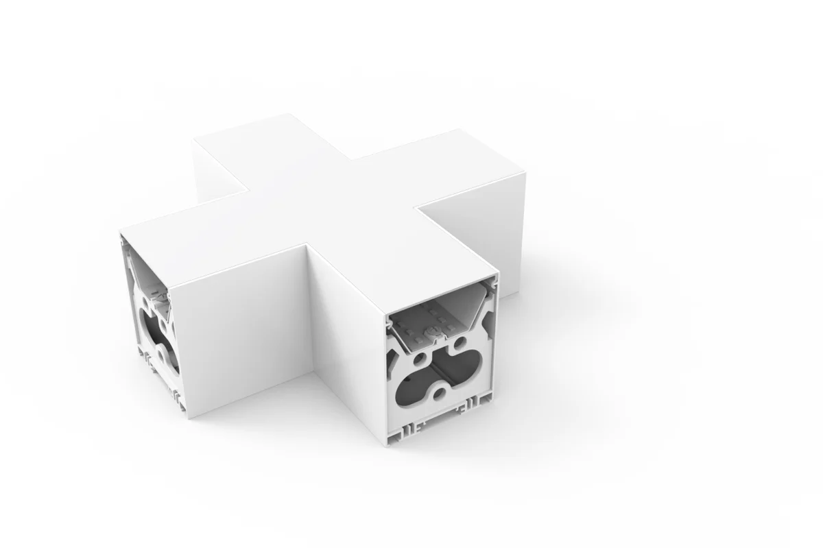 G2 X Shape Linear Architectural Beam Connector, White or Black Finish - Image 2