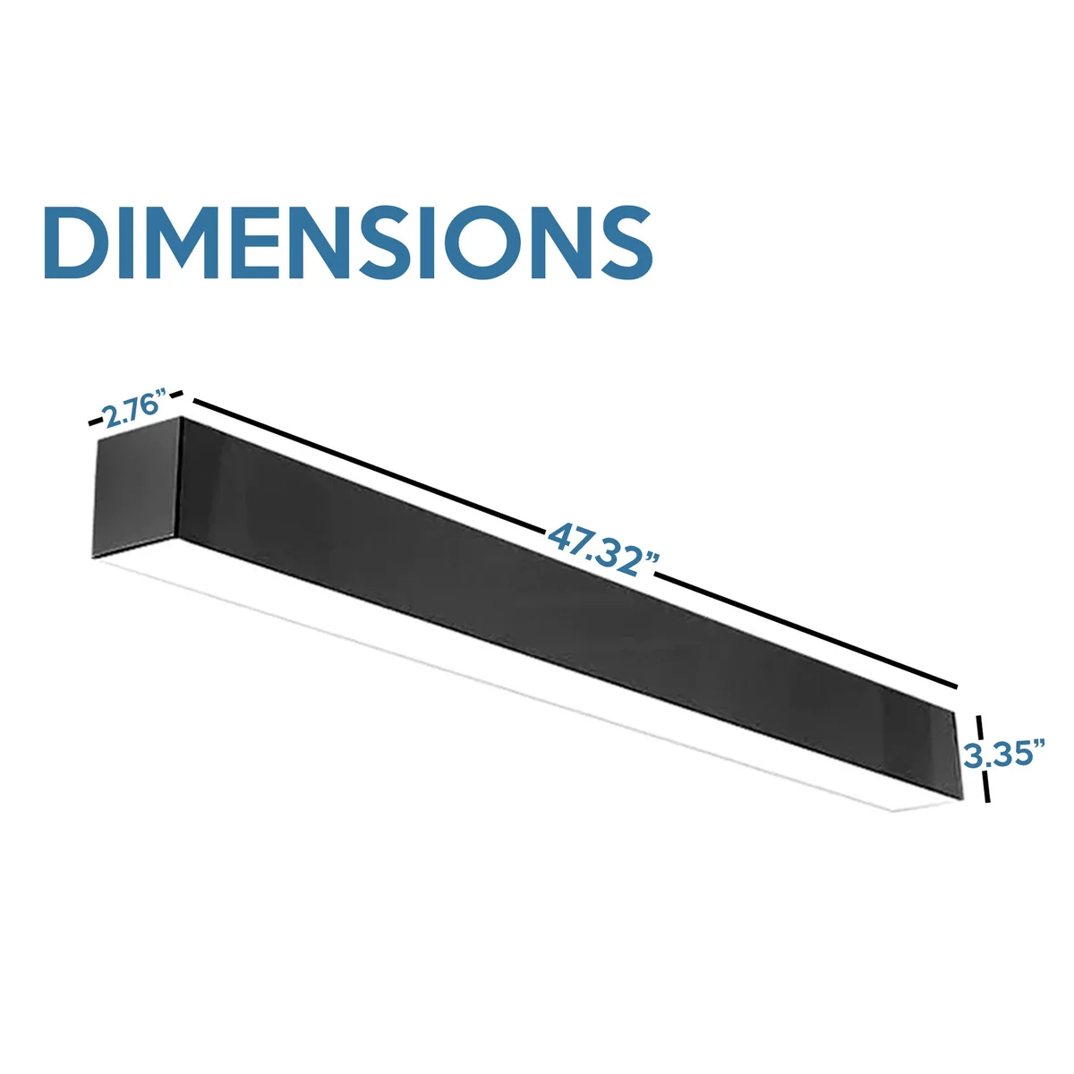 4 FT LED Linear Fixture, 4800 Lumen Max, 40 Watt, CCT Selectable, 120-277V, Silver Finish - Image 5