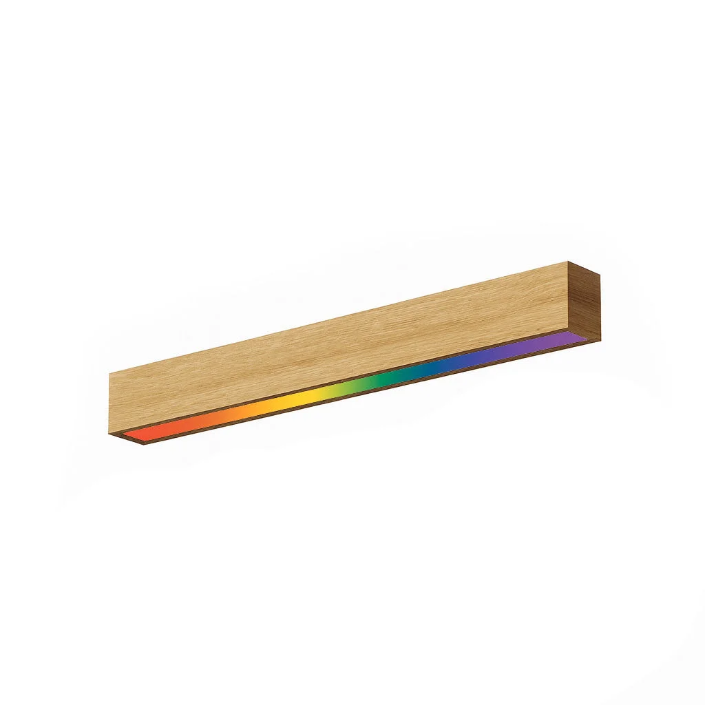 4FT LED RGBW Linear Fixture, 4800 Lumen Max, 40W, CCT Selectable, 120-277V, Natural or Teak Wood Finish - Image 6