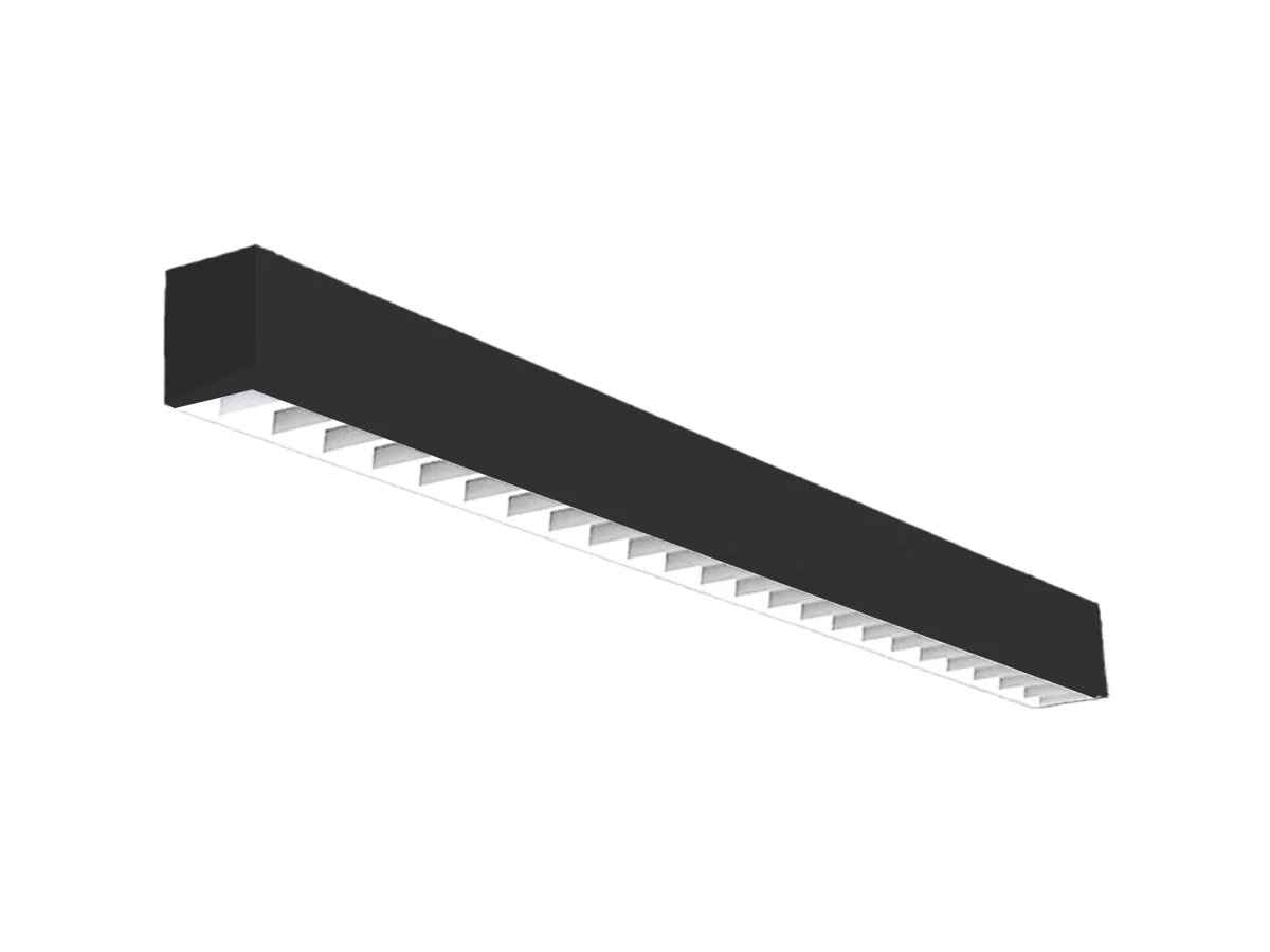 4 FT LED Direct/Indirect Suspended Linear Fixture, 5500 Lumen Max, Wattage and CCT Selectable, 120-277V, Black, White, or Silver Finish - Image 12