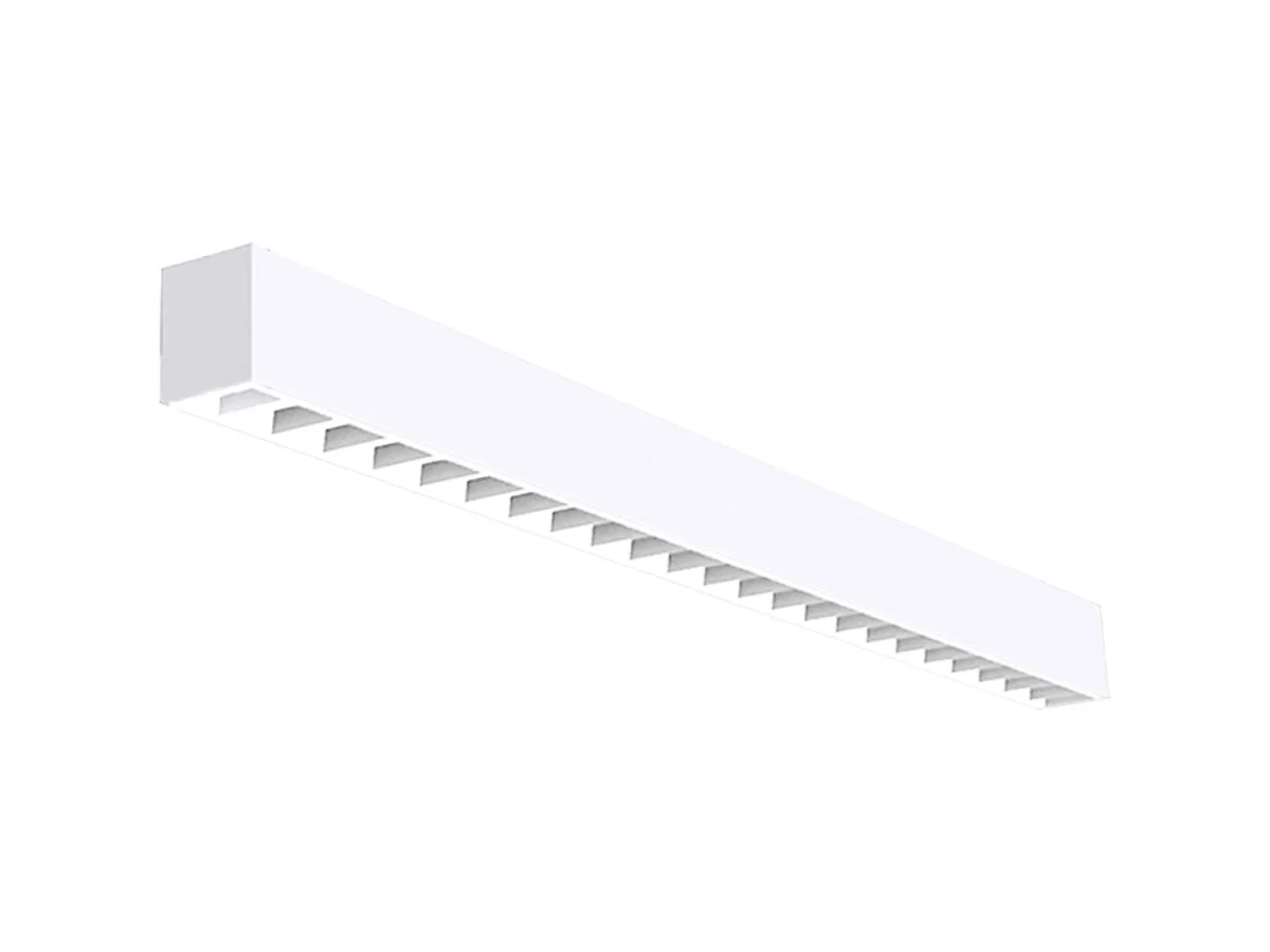4 FT LED Direct/Indirect Suspended Linear Fixture, 5500 Lumen Max, Wattage and CCT Selectable, 120-277V, Black, White, or Silver Finish - Image 13