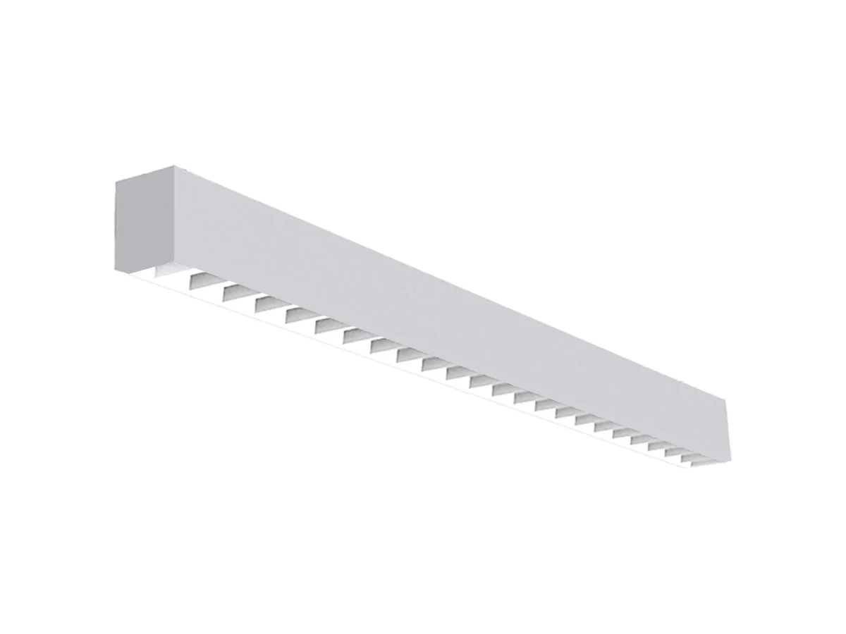 4 FT LED Direct/Indirect Suspended Linear Fixture, 5500 Lumen Max, Wattage and CCT Selectable, 120-277V, Black, White, or Silver Finish - Image 14