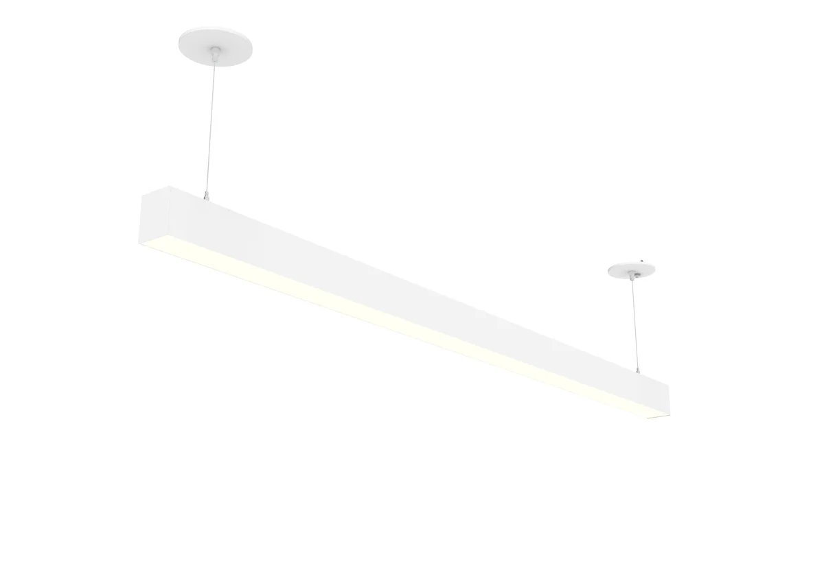 6 FT LED Direct/Indirect Suspended Linear Fixture, 8250 Lumen Max, Wattage and CCT Selectable, 120-277V, Black or White Finish - Image 12