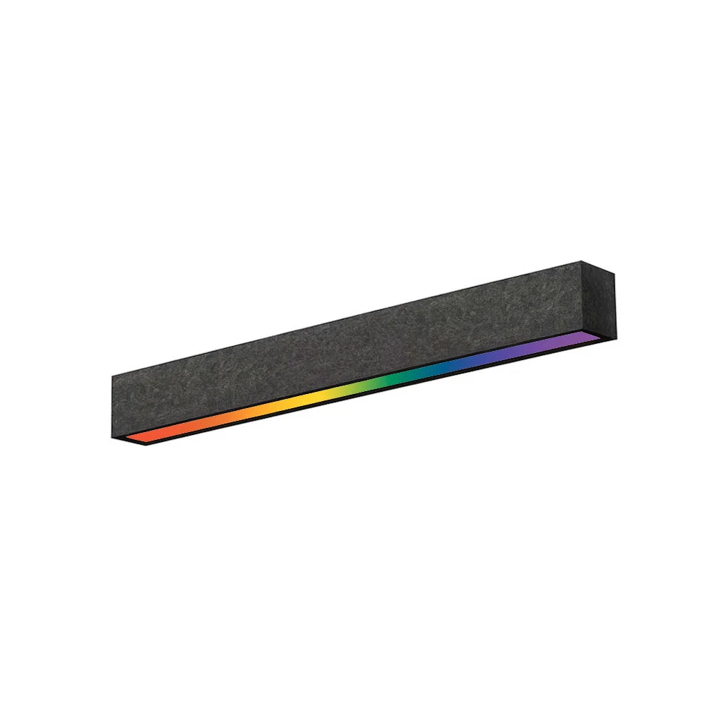 8FT LED RGBW Acoustic Linear Fixture, 9600 Lumen Max, 80W, CCT Selectable, 120-277V, Dark Gray, Gray, or Royal Blue Finish - Image 7