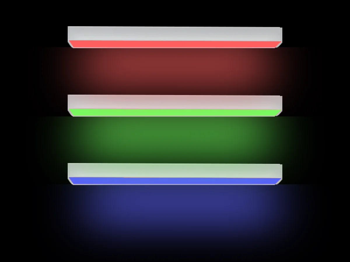 8FT LED RGBW Linear Fixture, 9600 Lumen Max, 80W, CCT Selectable, 120-277V, Black or White Finish - Image 4