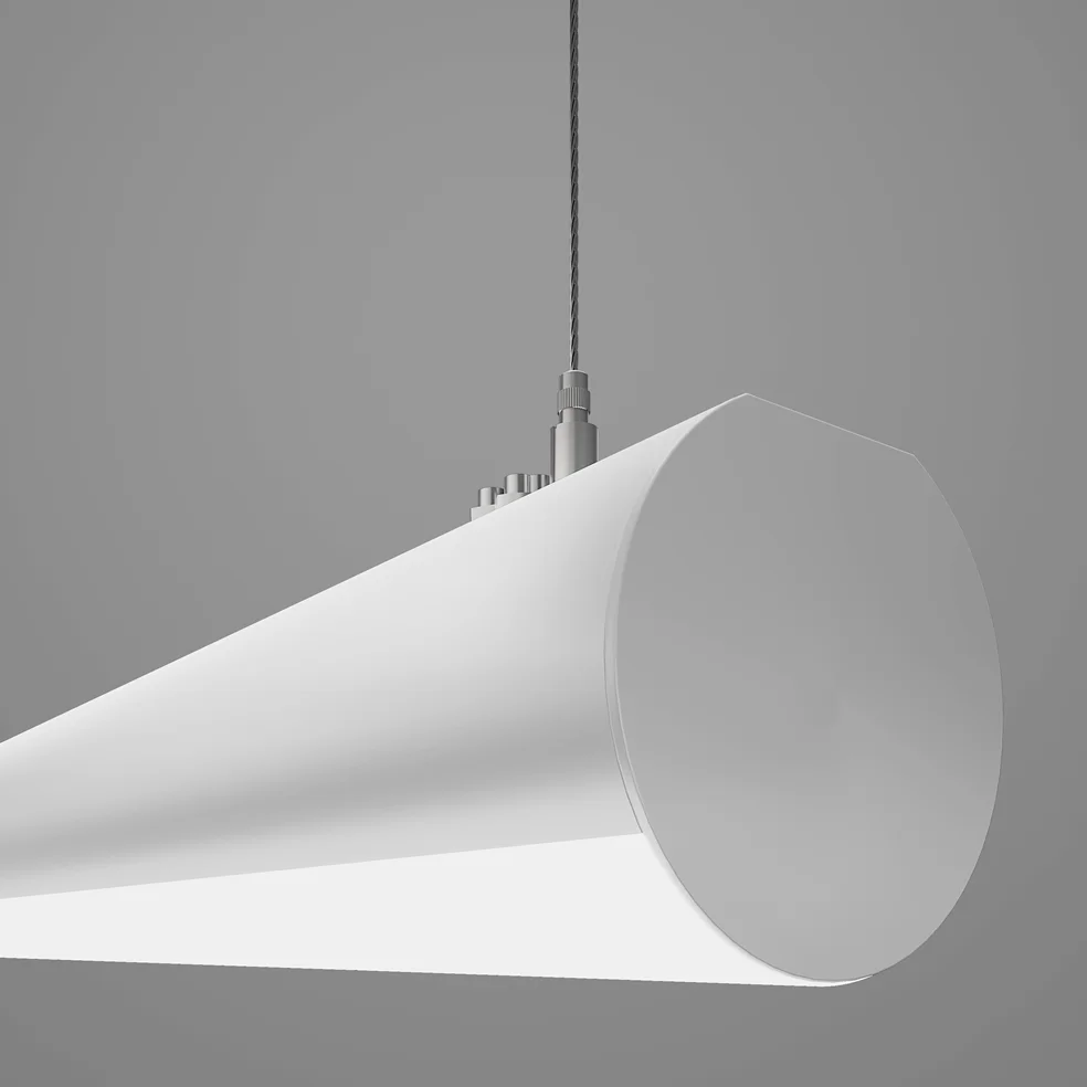 8 FT LED Suspended Linear Fixture G2, 9600 Lumen Max, 80W, CCT Selectable, 120-277V, White or Black Finish - Image 8