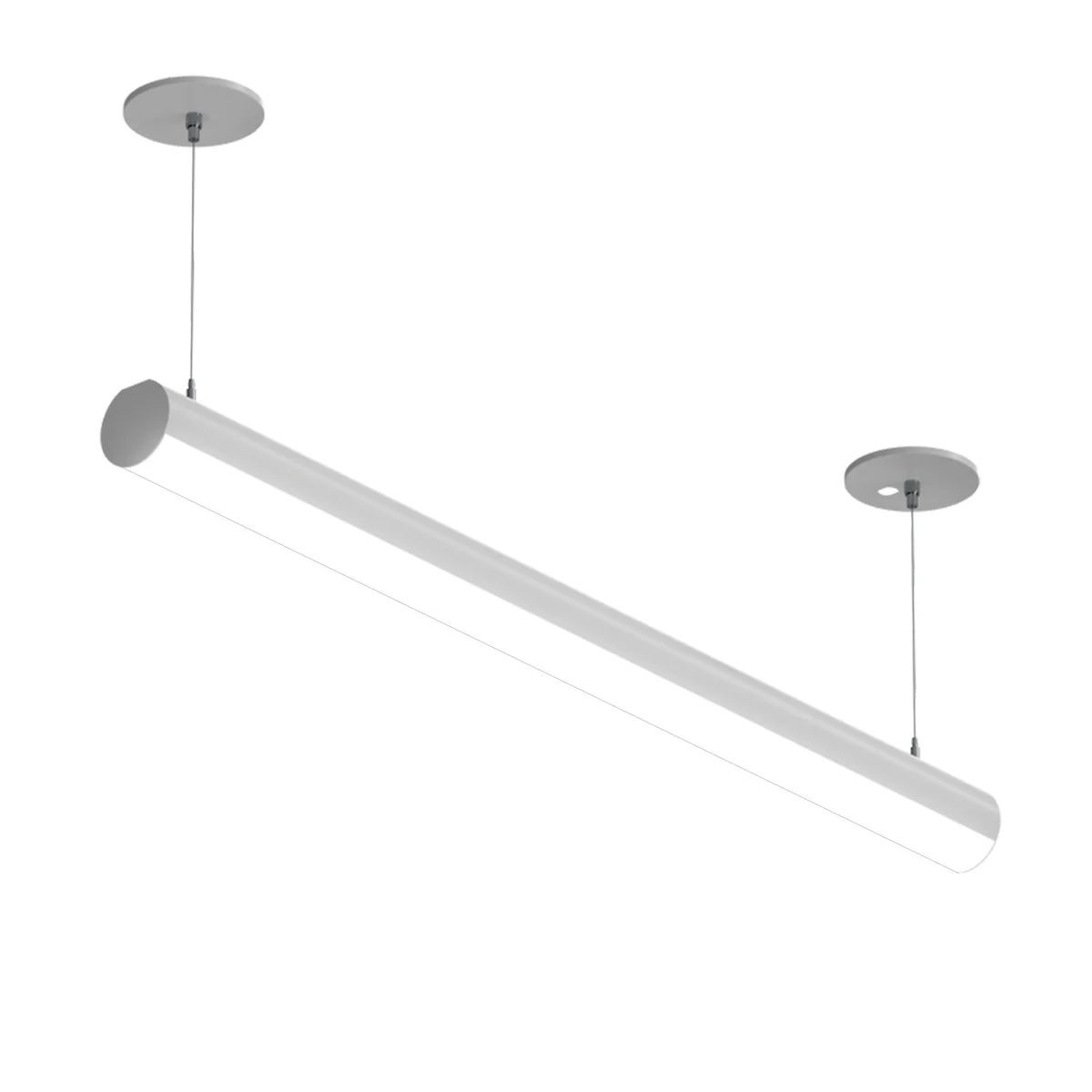 8 FT LED Suspended Linear Fixture G2, 9600 Lumen Max, 80W, CCT Selectable, 120-277V, White or Black Finish - Image 9
