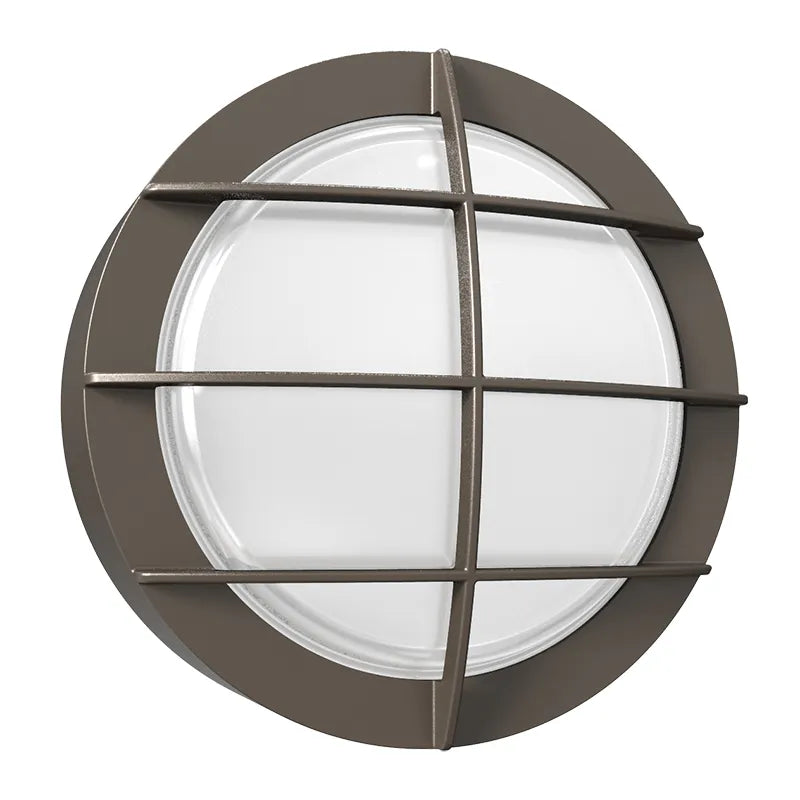 Round Bulkheads with Photocell, 1275 Lumens, Wattage and CCT Selectable, 120-277V, Bronze or Black Finish - Image 2