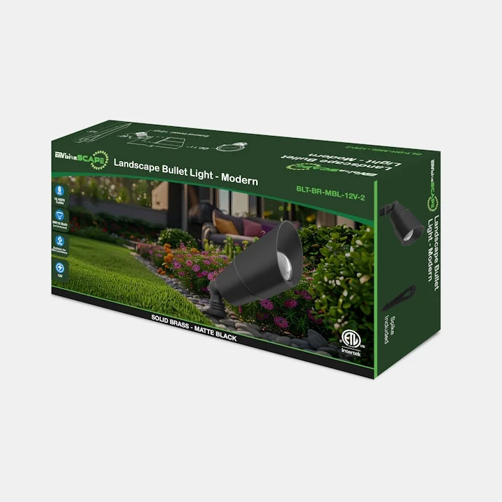 Landscape Bullet Light - MR-16: Style 2 Modern, 12V, Oil Rubbed Bronze or Matte Black - Image 3