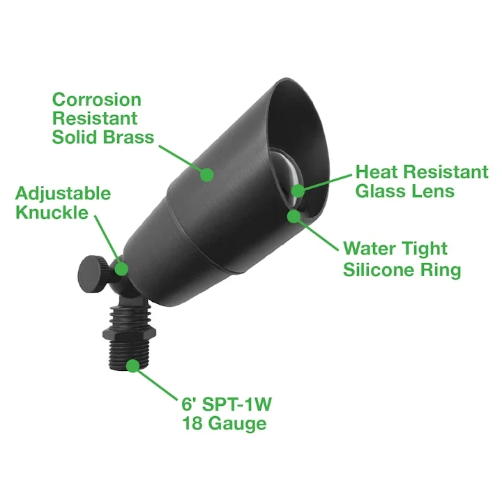 Landscape Bullet Light - MR-16: Style 2 Modern, 12V, Oil Rubbed Bronze or Matte Black - Image 4
