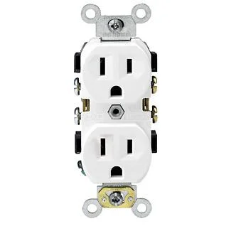 Commercial Spec Grade Duplex Receptacle, 15 Amp, 125V (White, Gray, Black, Ivory, Light Almond, Brown) - Image 6