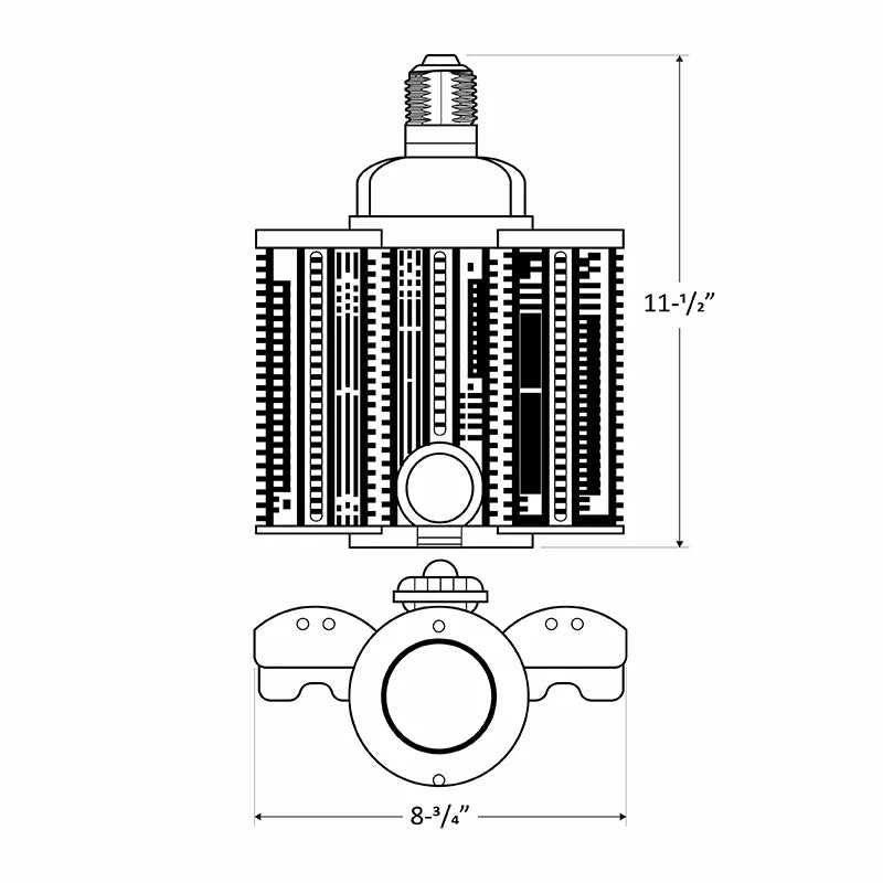 LED 180 Degree Flat HID Retrofit Lamps, 16500 Lumen Max, Wattage Selectable, 5000K, 120-277V - Image 4