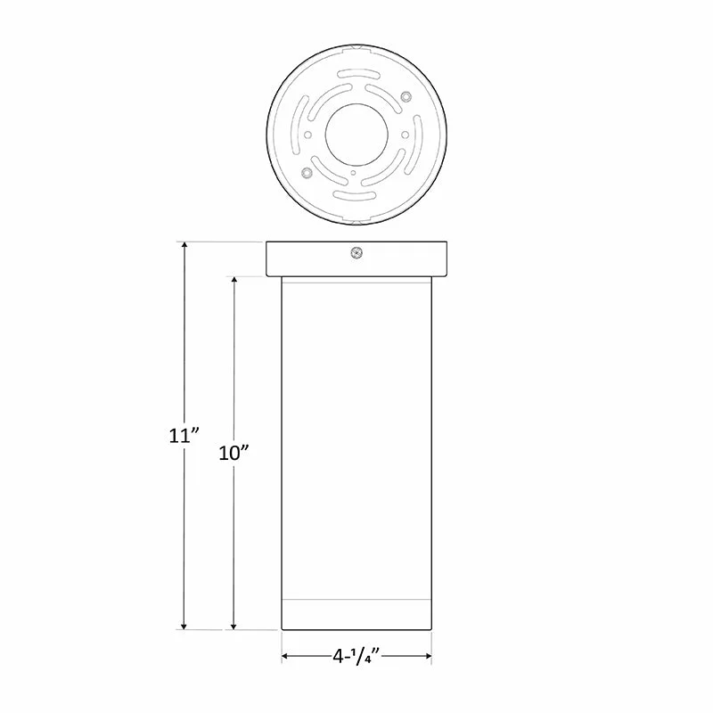 4" Ceiling Mount Cylinder Light, Triac Dimming, CCT & Wattage Selectable, 120-277V, White - Image 4