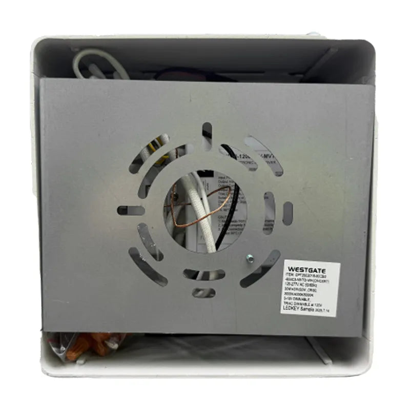 4" LED Square Rounded Corner Cylinder Light, 1600 Lumen Max, Wattage and CCT Selectable, 120-277V, White or Black Finish - Image 6