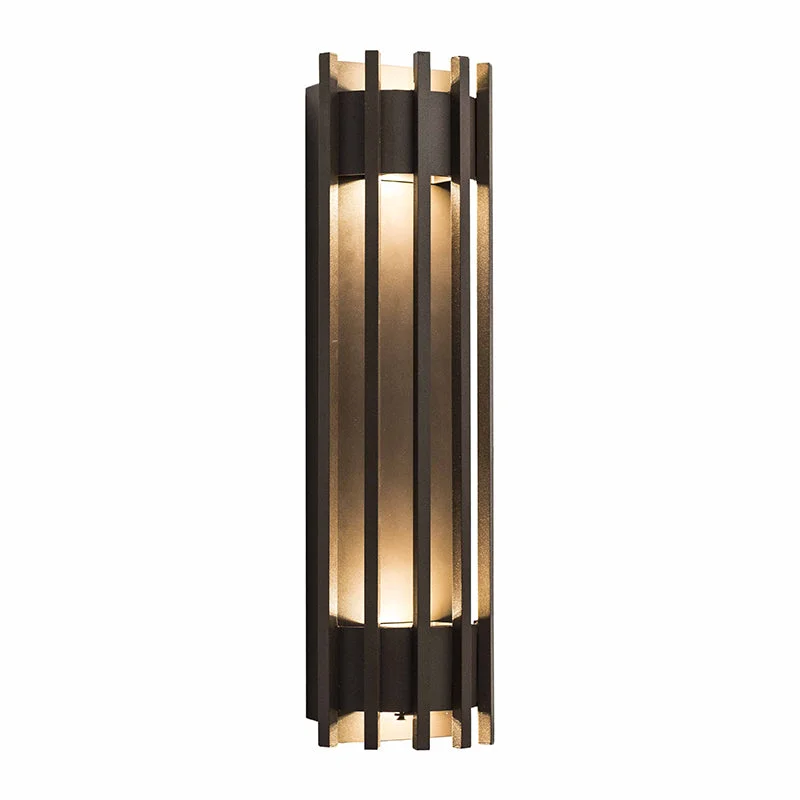 Small Crest Collection Pen Trim Wall Sconce, 900 Lumens, 100-277V, 10W, 3000K, 4000K, or 5000K, Dark Bronze or Silver
